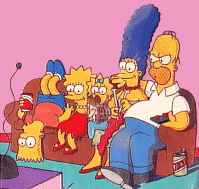 La famiglia Simpson sul divano